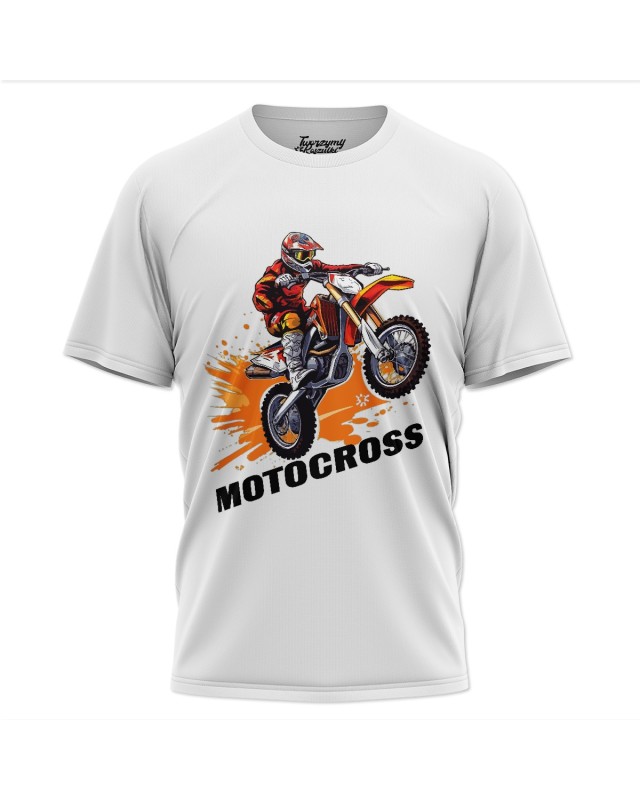Motocross - biała męska koszulka, KTM, Cross
