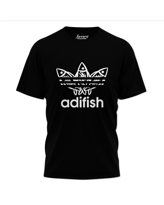 Adifish - czarna męska koszulka dla wędkarza