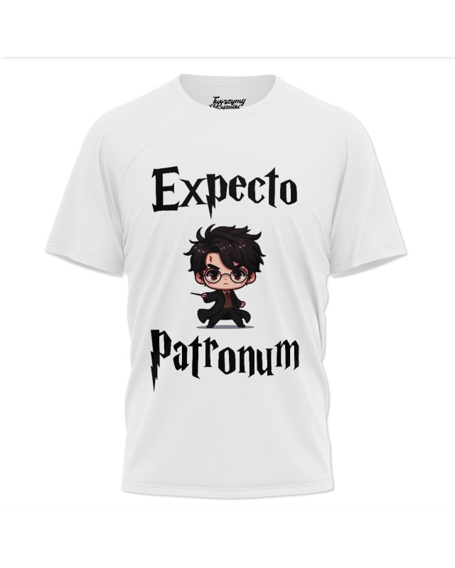 Expecto Patronum - biała męska koszulka Harry Potter