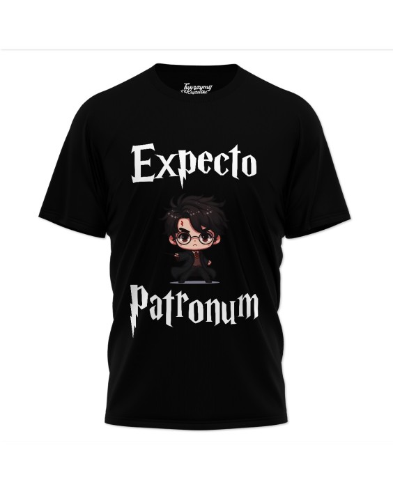 Expecto Patronum - czarna męska koszulka Harry Potter
