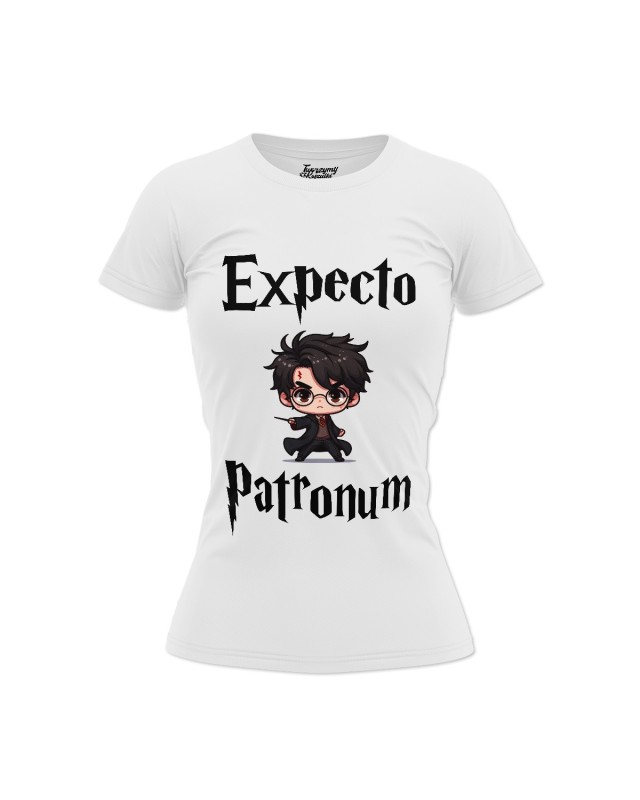 Expecto Patronum - biała damska koszulka Harry Potter