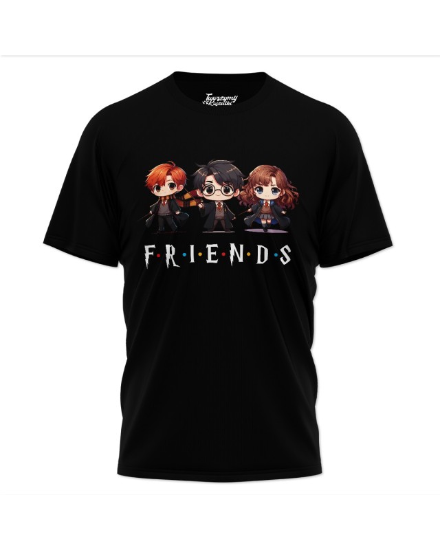 Friends - czarna męska koszulka Harry Potter