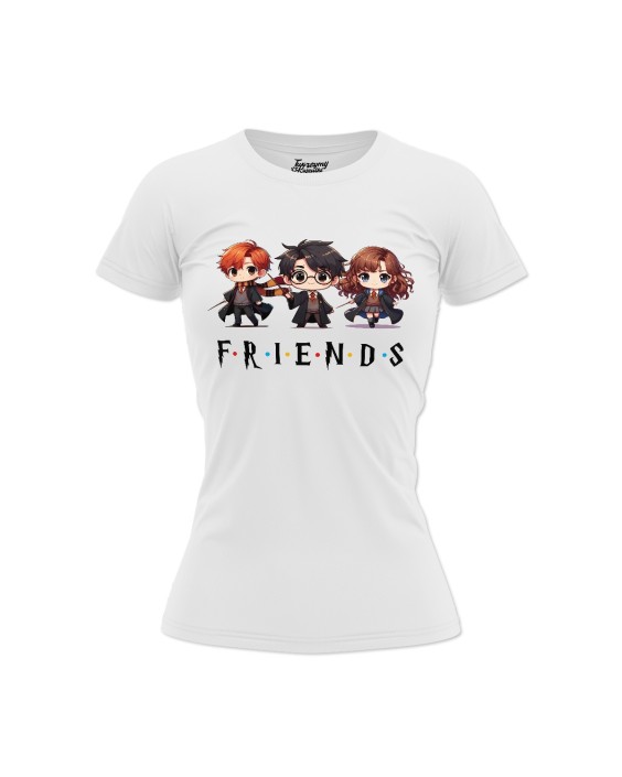Friends - biała damska koszulka Harry Potter