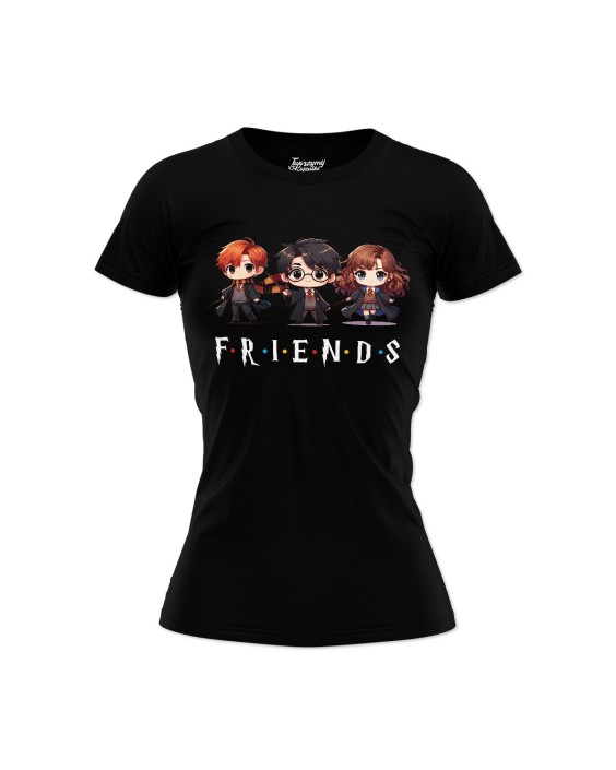 Friends - czarna damska koszulka Harry Potter
