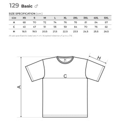 Koszulka męska Basic z nadrukiem - 100% bawełna 160g