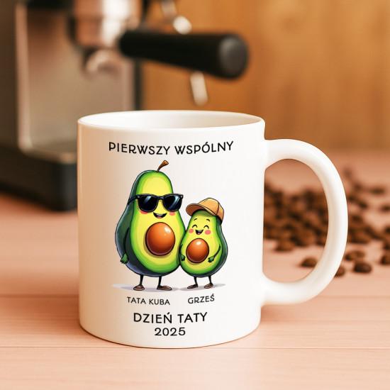 Pierwszy wspólny Dzień Taty 2025 – tata awokado - personalizowany kubek